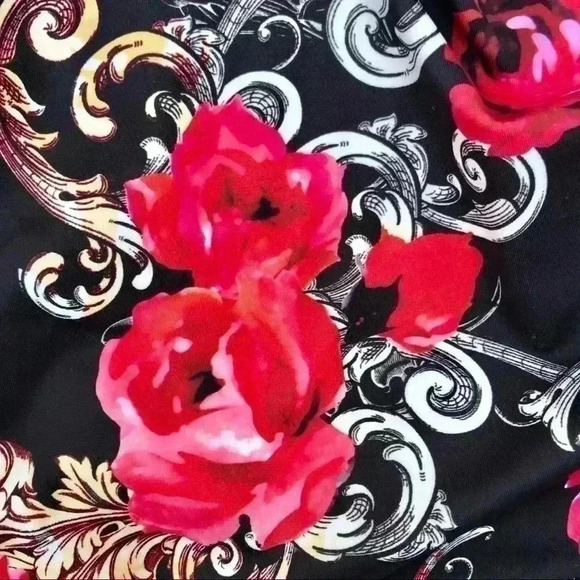 GUESS Los Angeles Strapless Brown w/ Floral Design Tankini Swimsuit Top Size S - Picture 3 of 8